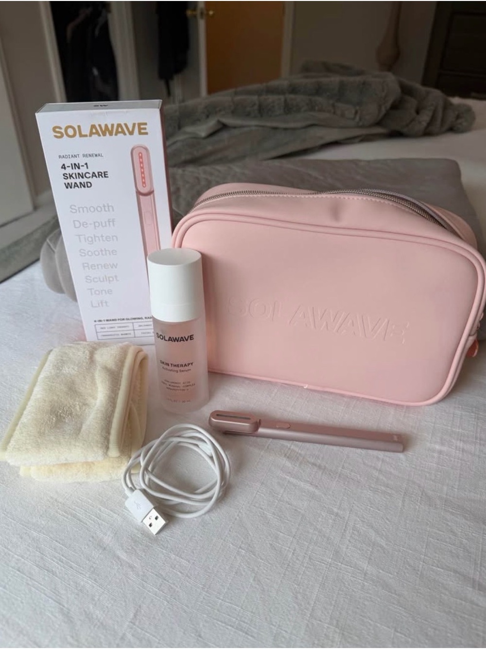 Solawave 4-in-1 Skincare Wand Set with Travel Pouch